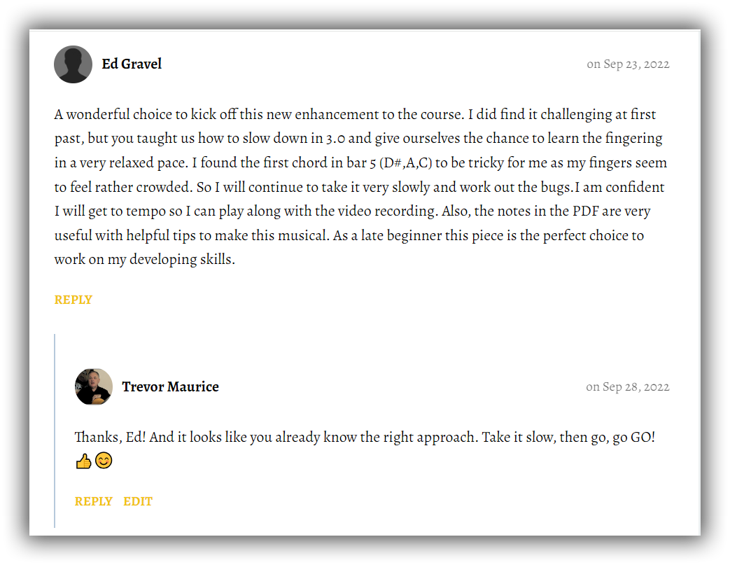 Comments Inside Portal