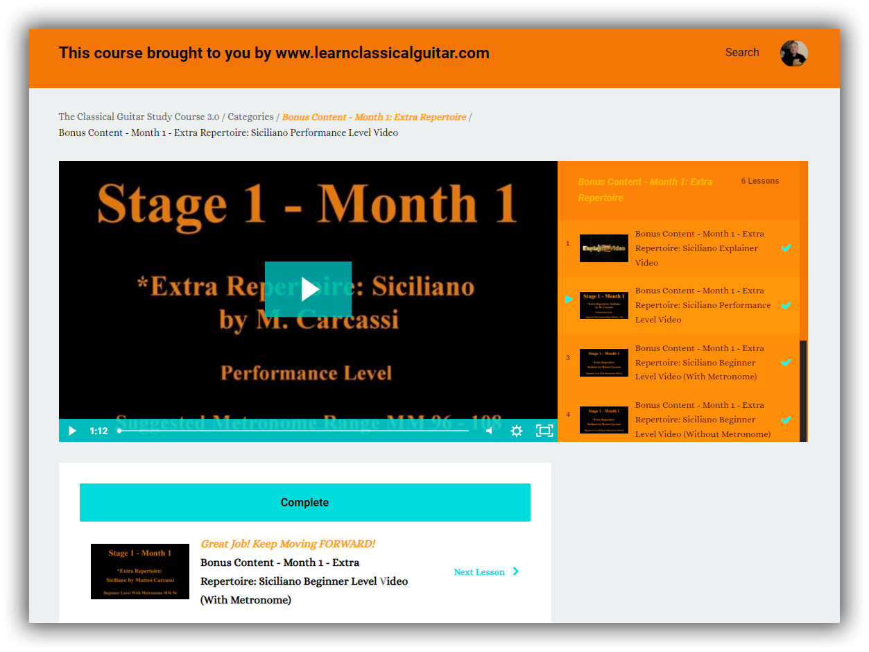 Weekly Classical Guitar Videos