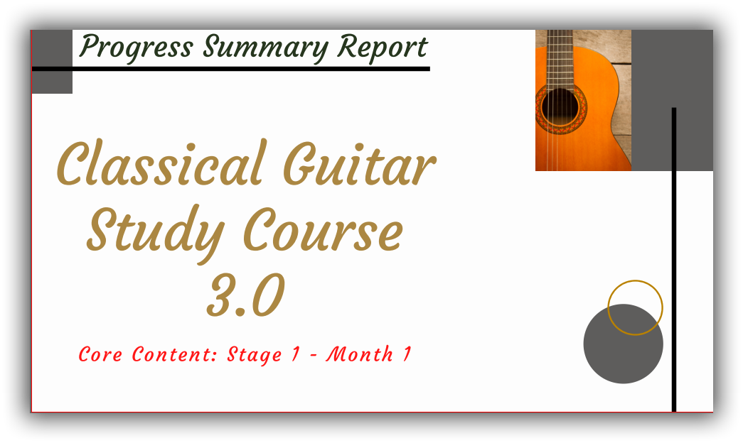 Classical Guitar Progress Summary Reports