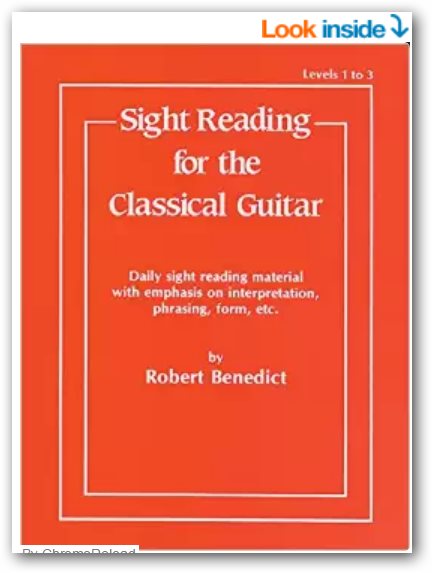 Sight Reading for the Classical Guitar Book 1 by Robert Benedict